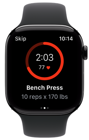 Apple Watch rest timer with heart rate